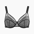 💜Enchante Floral Lace Plus Size Underwire Unlined Unpadded Minimizer Full Coverage Bra Women's Wear Comfortable Breathable Mesh Cup