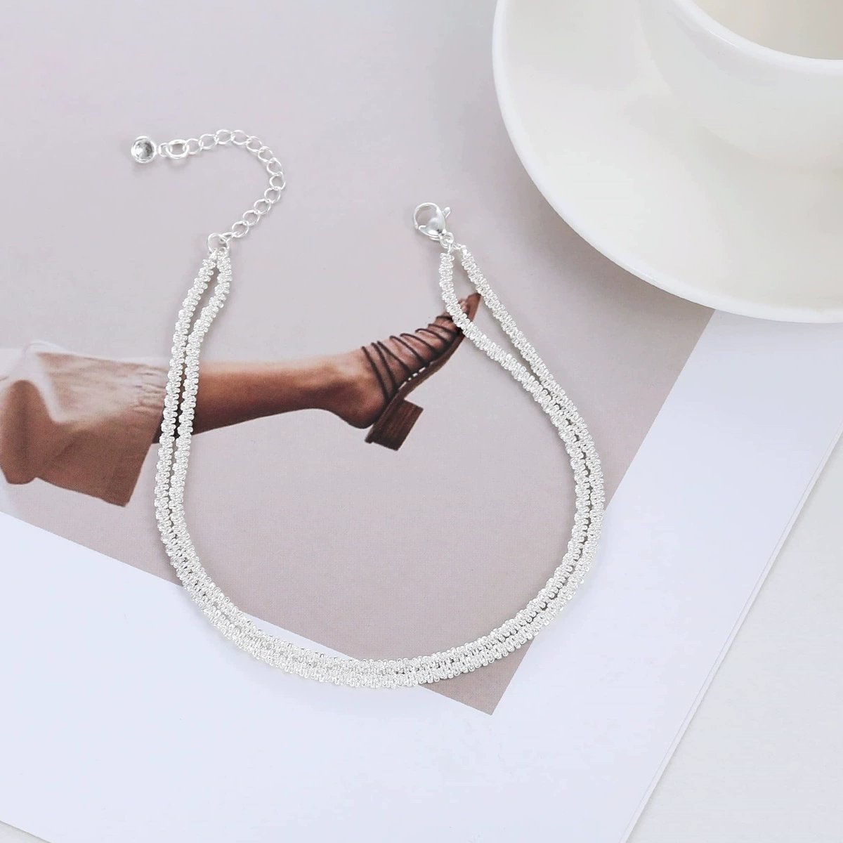 💜LAST DAY - BUY 1 GET 1 FREE💜Dainty Layered waterproof anklet