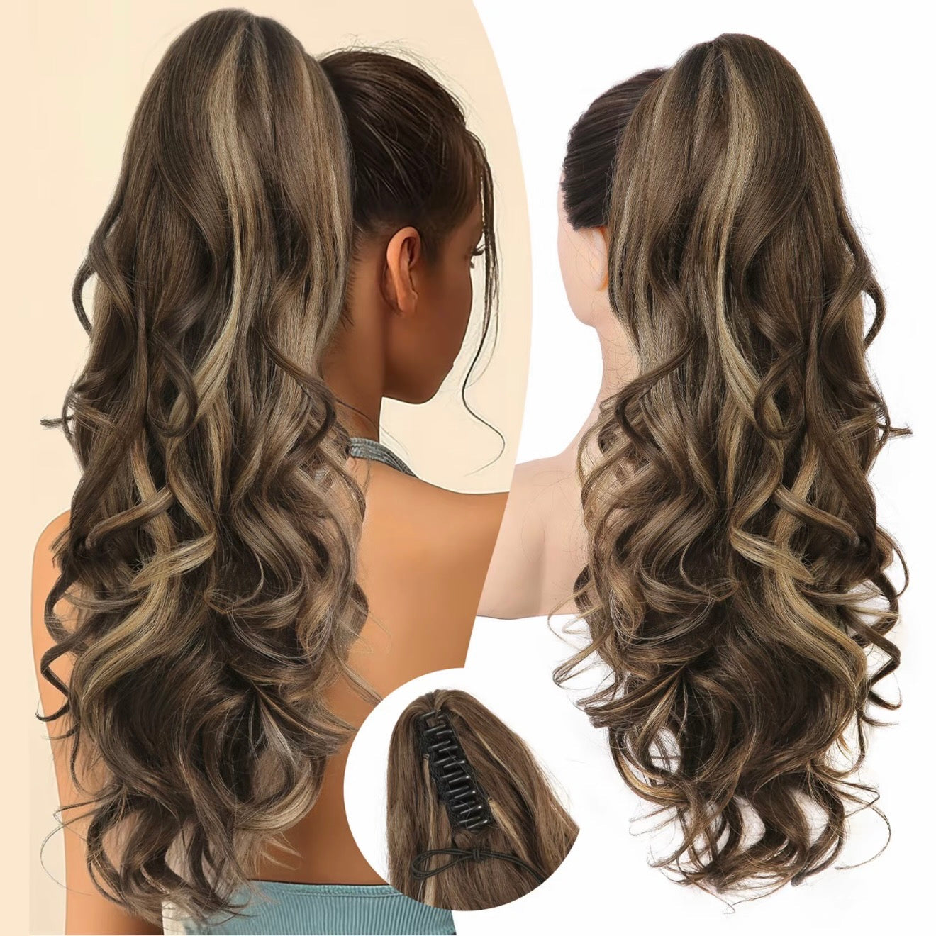 💜 LAST DAY PROMOTION - 50%OFF💜Clip-on Wavy Ponytail Extension