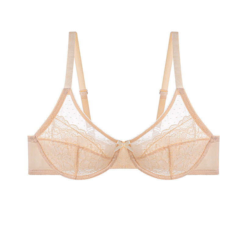 💜Enchante Floral Lace Plus Size Underwire Unlined Unpadded Minimizer Full Coverage Bra Women's Wear Comfortable Breathable Mesh Cup