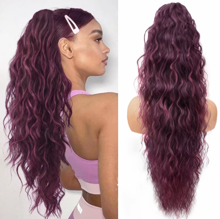 💜 ULTIMO GIORNO DI PROMOZIONE - SCONTO DEL 50%! 💜 Coda di cavallo con extension per capelli ricci, mossi e crespi
