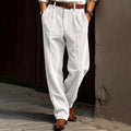 Men High Waist Striped Corduroy Loose Pants