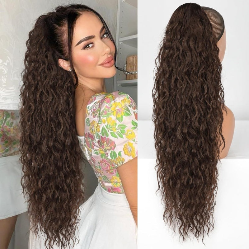 💜 ULTIMO GIORNO DI PROMOZIONE - SCONTO DEL 50%! 💜 Coda di cavallo con extension per capelli ricci, mossi e crespi