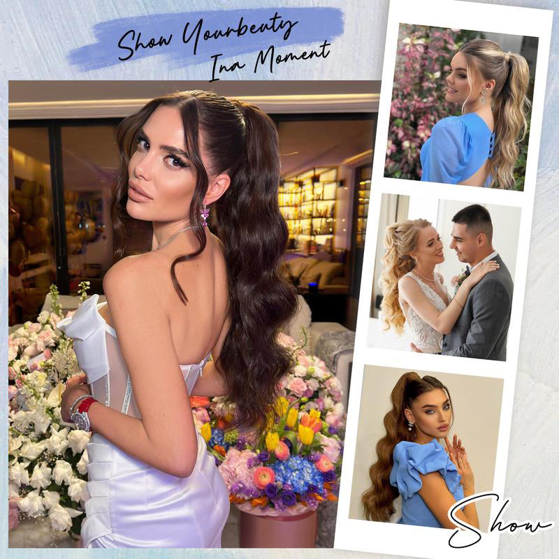 💜 LAST DAY PROMOTION - 50%OFF💜Clip-on Wavy Ponytail Extension