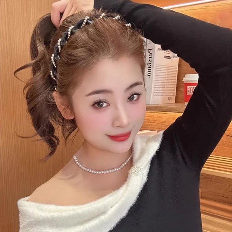 💜LAST DAY-BUY 1 GET 2 FREE💜Vintage High Cranium Artificial Pearl Hairband