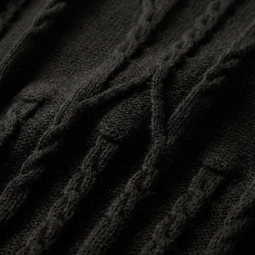 Men's Casual Cable Knit Turtleneck Pullover Sweater