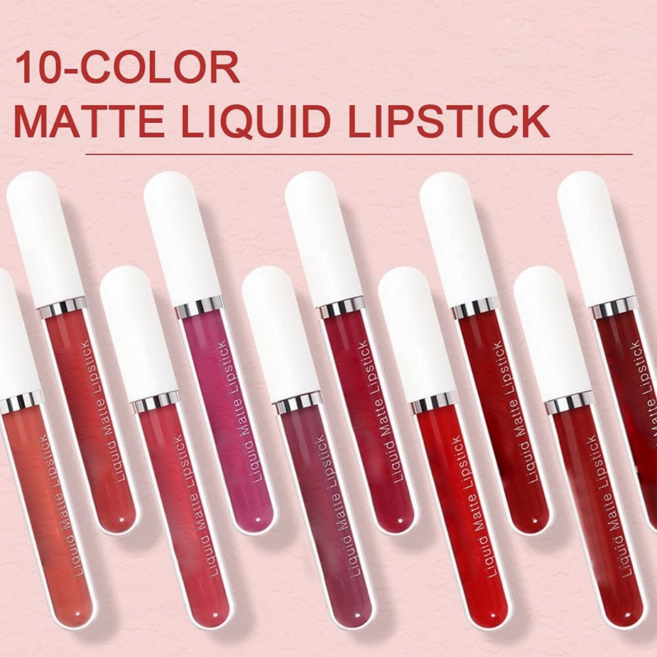 💜10Pcs Matte Waterproof  Long Lasting Lip Gloss