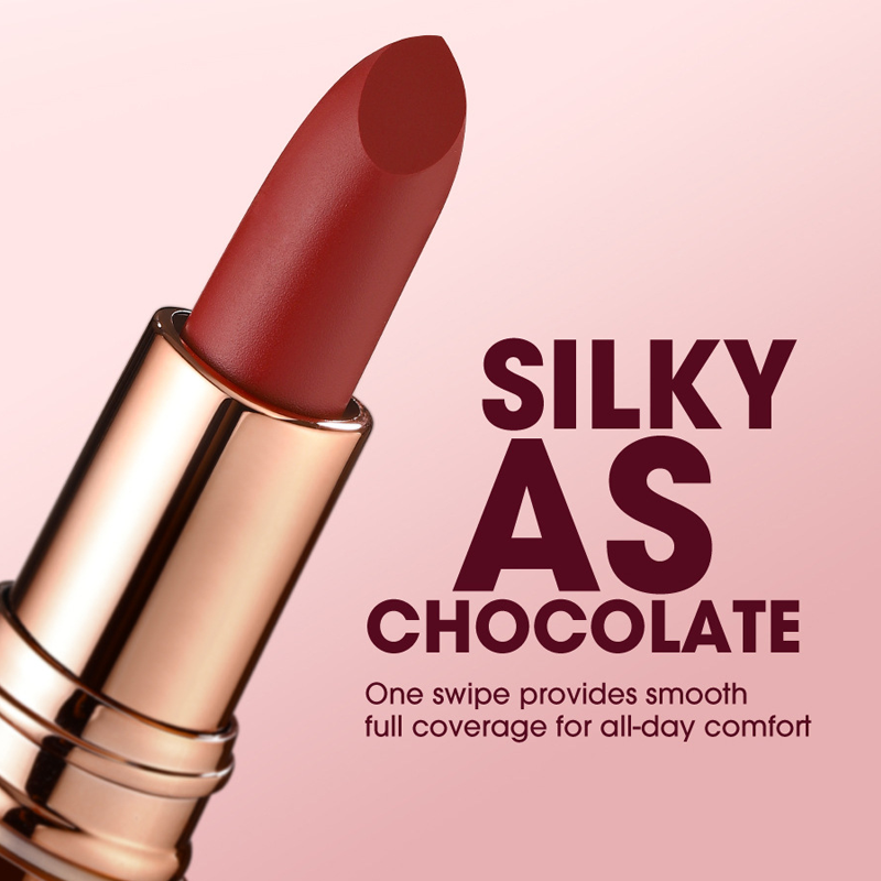 💞Matte Finish Waterproof Long Wear Silky Lipstick